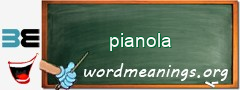 WordMeaning blackboard for pianola